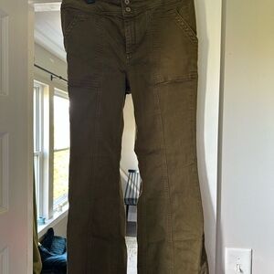 Pilcro and the Letterpress by Anthropologie Olive Green Cargo Pants- 32
